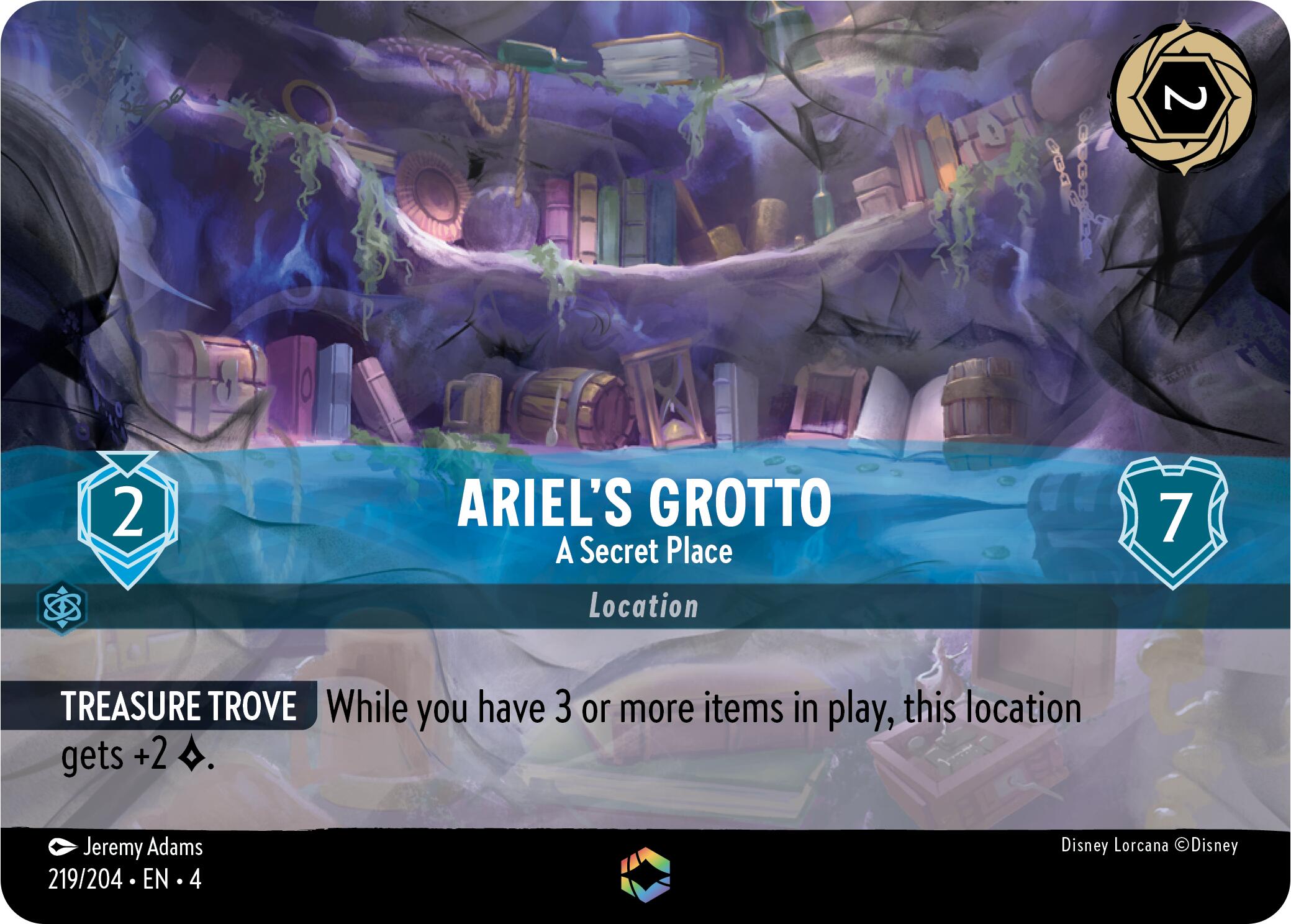 Ariel's Grotto - A Secret Place (Enchanted) (219/204) [Ursula's Return] | Total Play