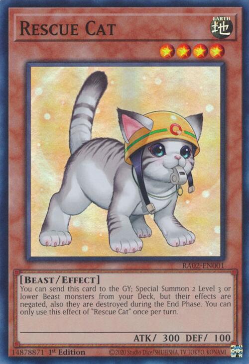 Rescue Cat (Alternate Art) [RA02-EN001] Super Rare | Total Play