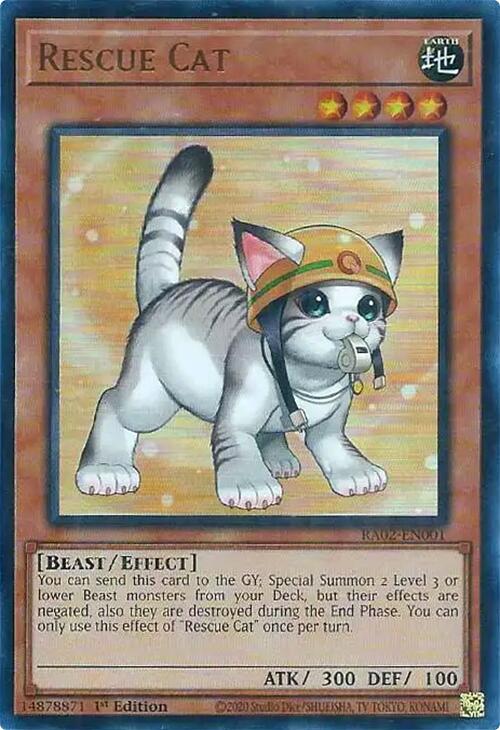 Rescue Cat (Alternate Art) (UR) [RA02-EN001] Ultra Rare | Total Play