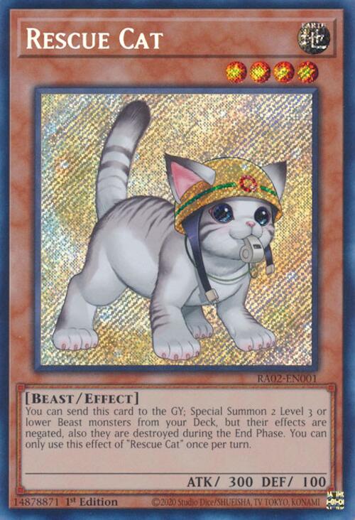 Rescue Cat (Alternate Art) (Secret Rare) [RA02-EN001] Secret Rare | Total Play
