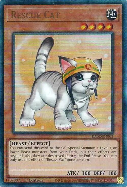 Rescue Cat (Alternate Art) (PUR) [RA02-EN001] Prismatic Ultimate Rare | Total Play