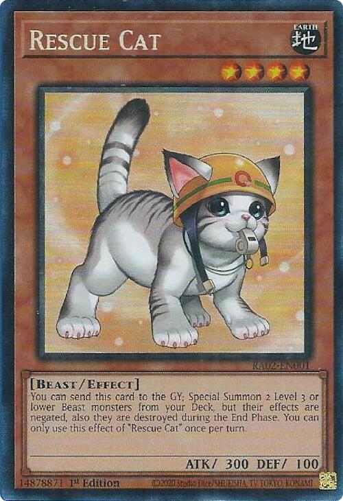 Rescue Cat (Alternate Art) (PCR) [RA02-EN001] Prismatic Collector's Rare | Total Play