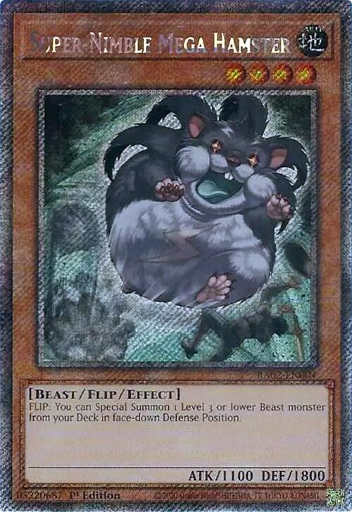 Super-Nimble Mega Hamster (Platinum Secret Rare) [RA02-EN004] Platinum Secret Rare | Total Play