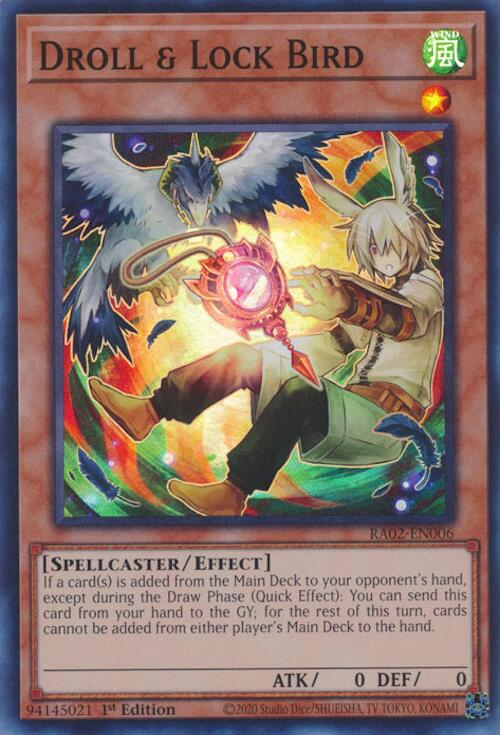 Droll & Lock Bird (Alternate Art) [RA02-EN006] Super Rare | Total Play