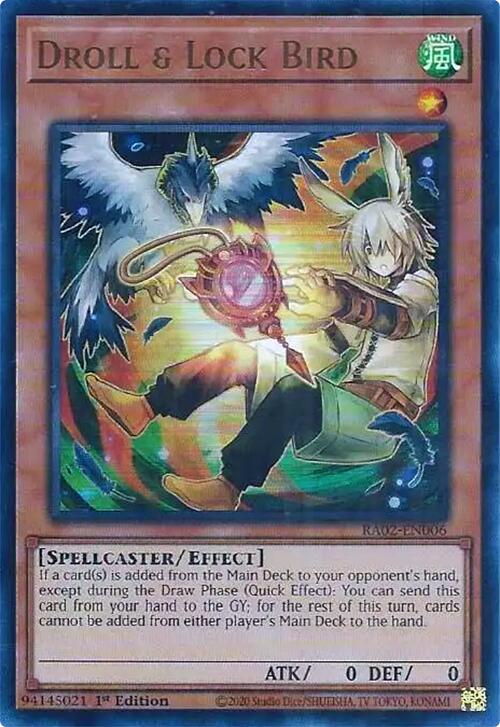 Droll & Lock Bird (Alternate Art) (UR) [RA02-EN006] Ultra Rare | Total Play