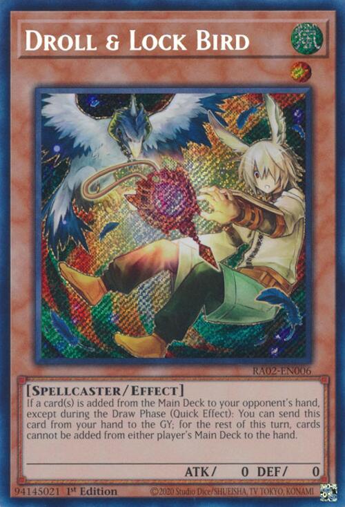 Droll & Lock Bird (Alternate Art) (Secret Rare) [RA02-EN006] Secret Rare | Total Play