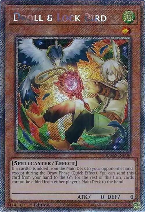 Droll & Lock Bird (Alternate Art) (Platinum Secret Rare) [RA02-EN006] Platinum Secret Rare | Total Play
