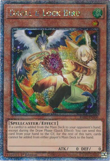 Droll & Lock Bird (Alternate Art) (Quarter Century Secret Rare) [RA02-EN006] Quarter Century Secret Rare | Total Play