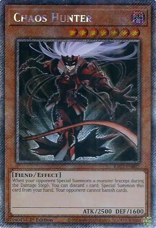 Chaos Hunter (Platinum Secret Rare) [RA02-EN007] Platinum Secret Rare | Total Play