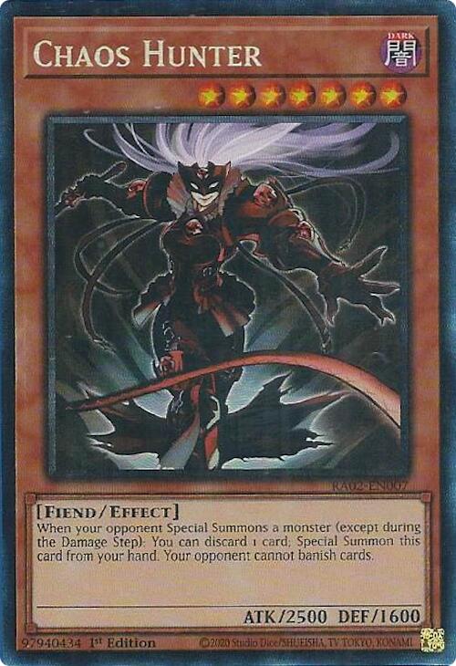 Chaos Hunter (PCR) [RA02-EN007] Prismatic Collector's Rare | Total Play