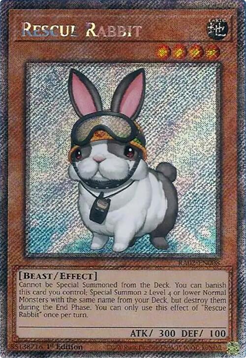 Rescue Rabbit (Platinum Secret Rare) [RA02-EN008] Platinum Secret Rare | Total Play