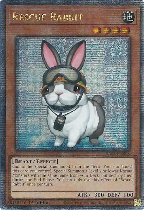 Rescue Rabbit (Quarter Century Secret Rare) [RA02-EN008] Quarter Century Secret Rare | Total Play