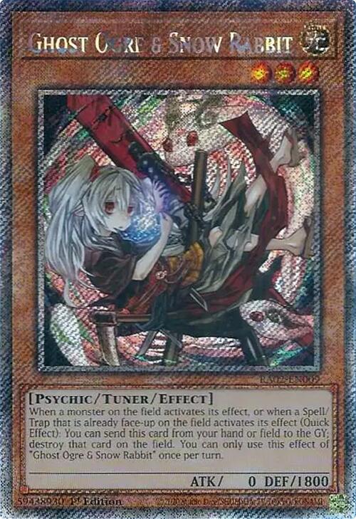 Ghost Ogre & Snow Rabbit (Alternate Art) (Platinum Secret Rare) [RA02-EN009] Platinum Secret Rare | Total Play