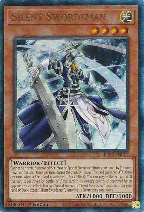 Silent Swordsman (PUR) [RA02-EN011] Prismatic Ultimate Rare | Total Play