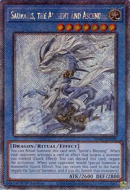 Sauravis, the Ancient and Ascended (Platinum Secret Rare) [RA02-EN019] Platinum Secret Rare | Total Play