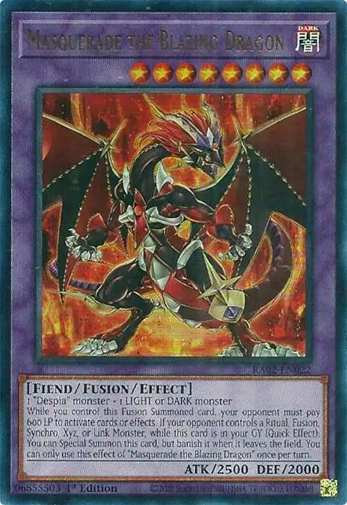 Masquerade the Blazing Dragon (UR) [RA02-EN022] Ultra Rare | Total Play