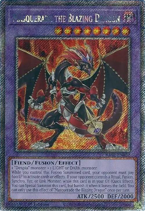 Masquerade the Blazing Dragon (Platinum Secret Rare) [RA02-EN022] Platinum Secret Rare | Total Play