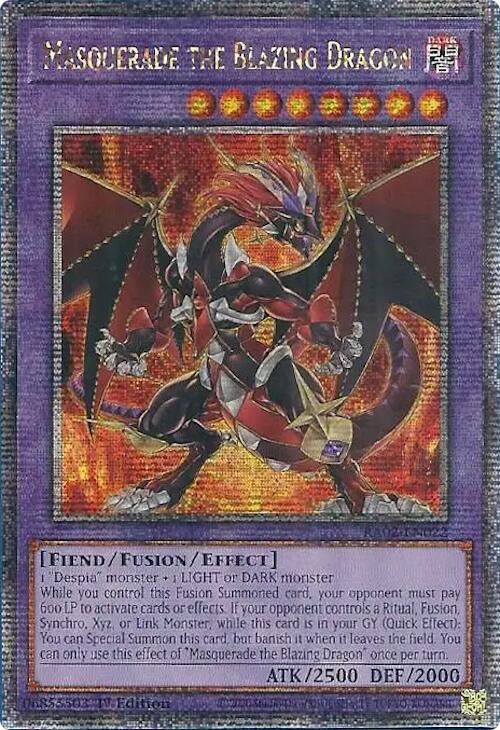 Masquerade the Blazing Dragon (Quarter Century Secret Rare) [RA02-EN022] Quarter Century Secret Rare | Total Play