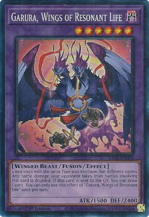 Garura, Wings of Resonant Life (PCR) [RA02-EN024] Prismatic Collector's Rare | Total Play