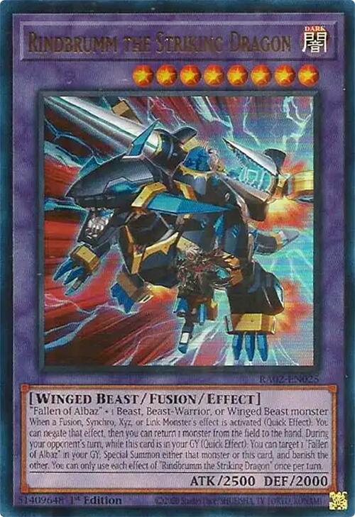 Rindbrumm the Striking Dragon (UR) [RA02-EN025] Ultra Rare | Total Play