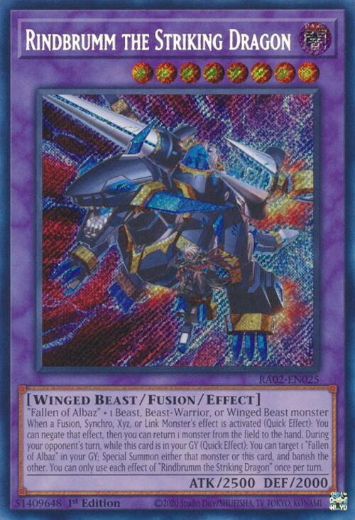 Rindbrumm the Striking Dragon (Secret Rare) [RA02-EN025] Secret Rare | Total Play