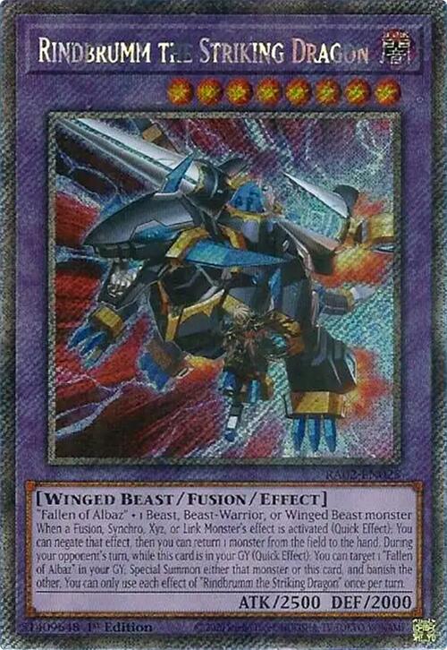 Rindbrumm the Striking Dragon (Platinum Secret Rare) [RA02-EN025] Platinum Secret Rare | Total Play