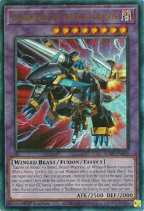 Rindbrumm the Striking Dragon (PUR) [RA02-EN025] Prismatic Ultimate Rare | Total Play