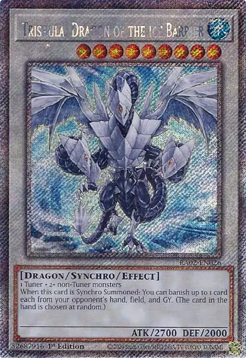 Trishula, Dragon of the Ice Barrier (Platinum Secret Rare) [RA02-EN026] Platinum Secret Rare | Total Play