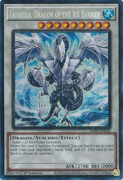 Trishula, Dragon of the Ice Barrier (PCR) [RA02-EN026] Prismatic Collector's Rare | Total Play