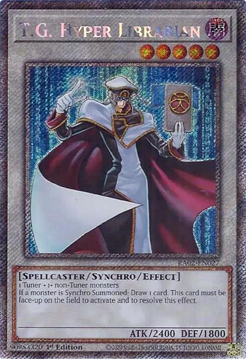 T.G. Hyper Librarian (Platinum Secret Rare) [RA02-EN027] Platinum Secret Rare | Total Play