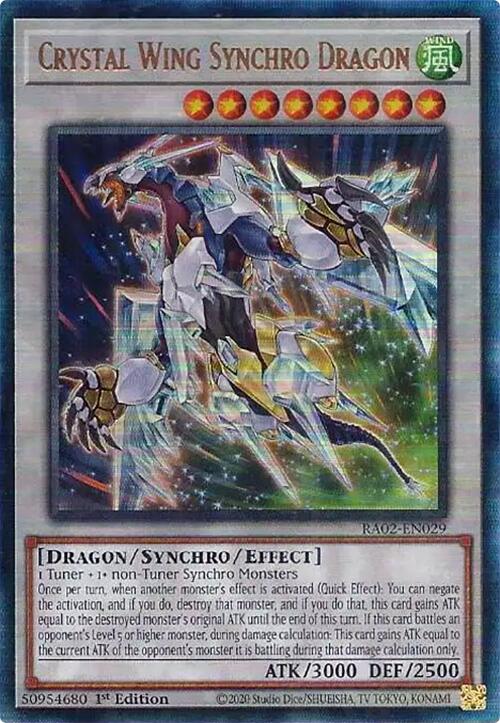 Crystal Wing Synchro Dragon (PUR) [RA02-EN029] Prismatic Ultimate Rare | Total Play