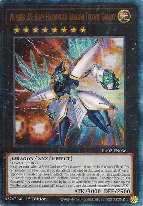Number 38: Hope Harbinger Dragon Titanic Galaxy (PUR) [RA02-EN036] Prismatic Ultimate Rare | Total Play