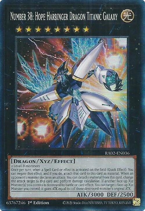 Number 38: Hope Harbinger Dragon Titanic Galaxy (PCR) [RA02-EN036] Prismatic Collector's Rare | Total Play
