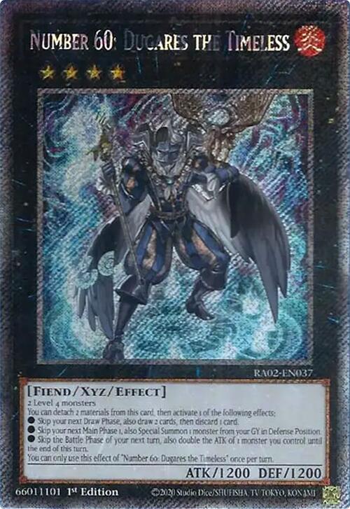 Number 60: Dugares the Timeless (Platinum Secret Rare) [RA02-EN037] Platinum Secret Rare | Total Play