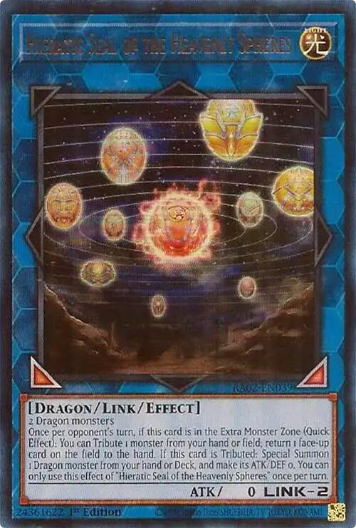 Hieratic Seal of the Heavenly Spheres (UR) [RA02-EN039] Ultra Rare | Total Play
