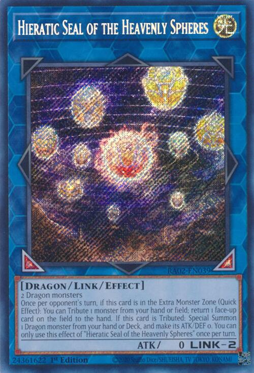 Hieratic Seal of the Heavenly Spheres (Secret Rare) [RA02-EN039] Secret Rare | Total Play