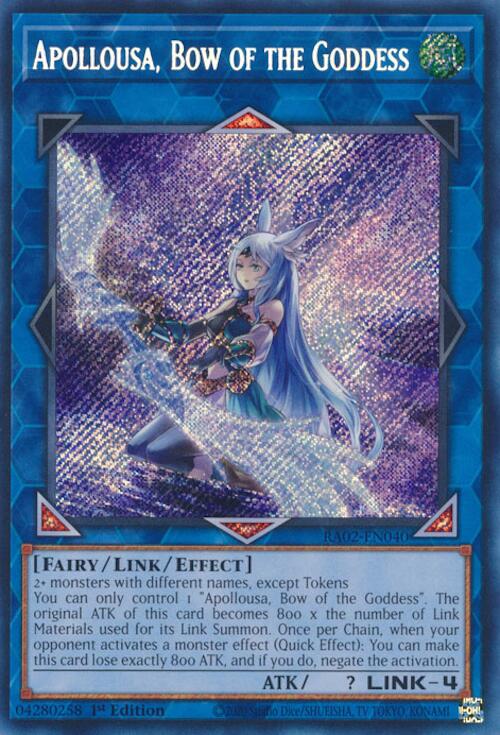 Apollousa, Bow of the Goddess (Alternate Art) (Secret Rare) [RA02-EN040] Secret Rare | Total Play