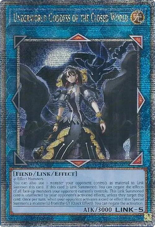 Underworld Goddess of the Closed World (Quarter Century Secret Rare) [RA02-EN045] Quarter Century Secret Rare | Total Play