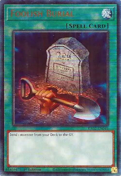 Foolish Burial (PUR) [RA02-EN049] Prismatic Ultimate Rare | Total Play