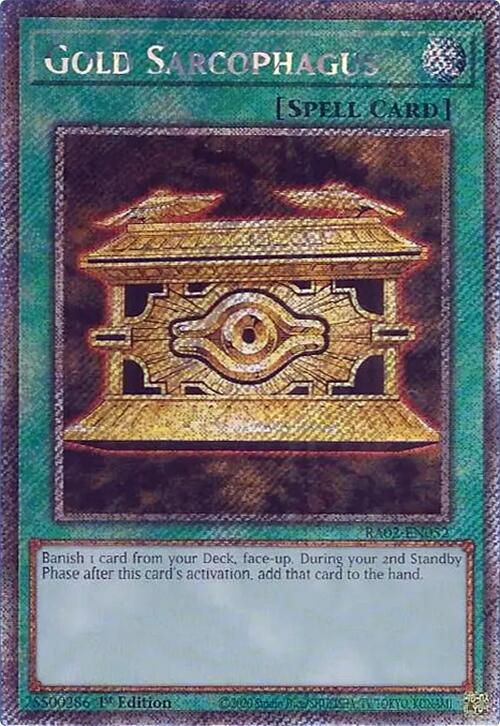 Gold Sarcophagus (Platinum Secret Rare) [RA02-EN052] Platinum Secret Rare | Total Play