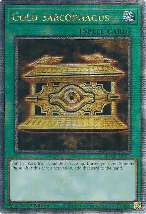 Gold Sarcophagus (Quarter Century Secret Rare) [RA02-EN052] Quarter Century Secret Rare | Total Play