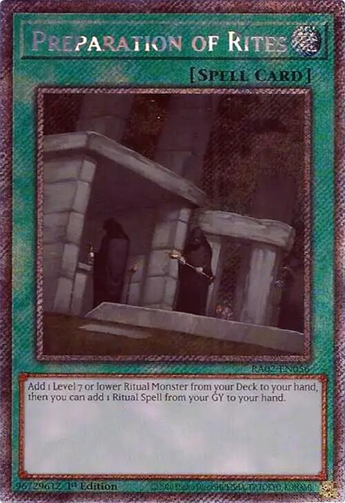 Preparation of Rites (Platinum Secret Rare) [RA02-EN056] Platinum Secret Rare | Total Play