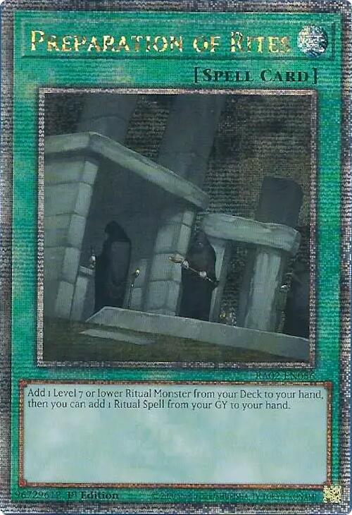 Preparation of Rites (Quarter Century Secret Rare) [RA02-EN056] Quarter Century Secret Rare | Total Play