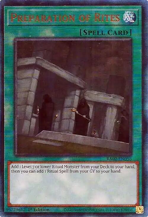 Preparation of Rites (PUR) [RA02-EN056] Prismatic Ultimate Rare | Total Play
