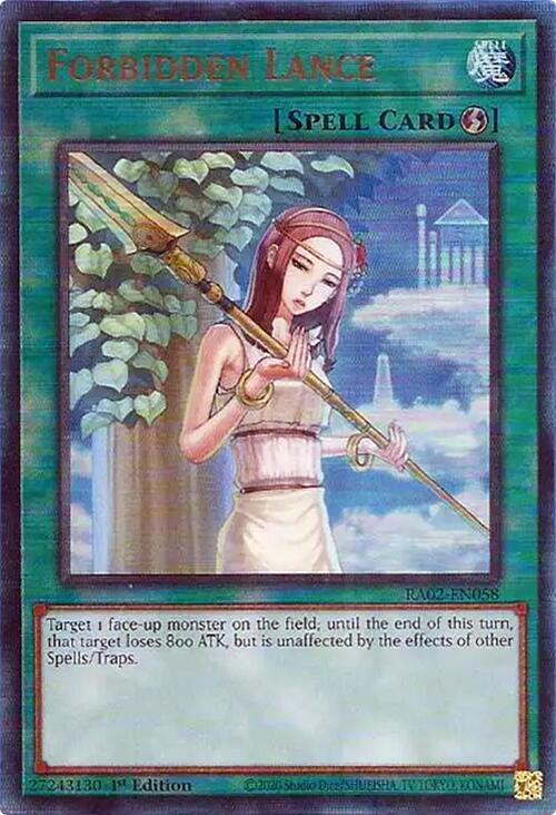 Forbidden Lance (PUR) [RA02-EN058] Prismatic Ultimate Rare | Total Play