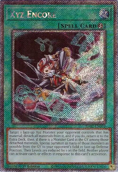 Xyz Encore (Platinum Secret Rare) [RA02-EN059] Platinum Secret Rare | Total Play