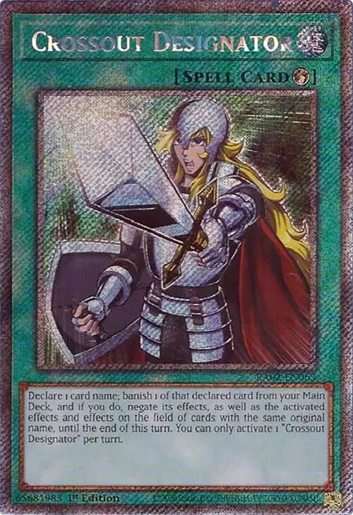 Crossout Designator (Platinum Secret Rare) [RA02-EN063] Platinum Secret Rare | Total Play
