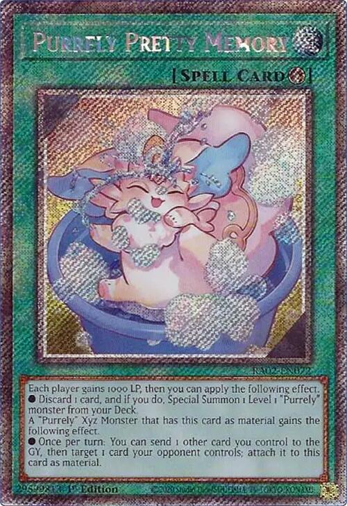 Purrely Pretty Memory (Platinum Secret Rare) [RA02-EN072] Platinum Secret Rare | Total Play