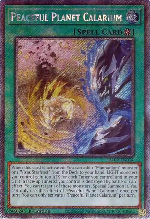 Peaceful Planet Calarium (Platinum Secret Rare) [RA02-EN074] Platinum Secret Rare | Total Play