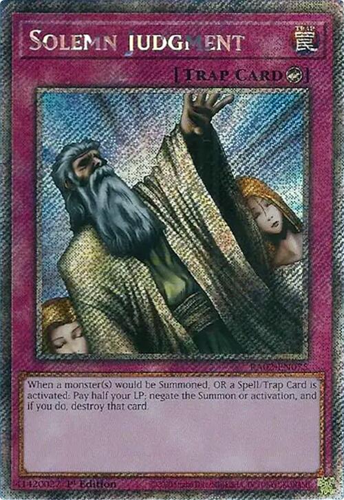 Solemn Judgment (Platinum Secret Rare) [RA02-EN075] Platinum Secret Rare | Total Play